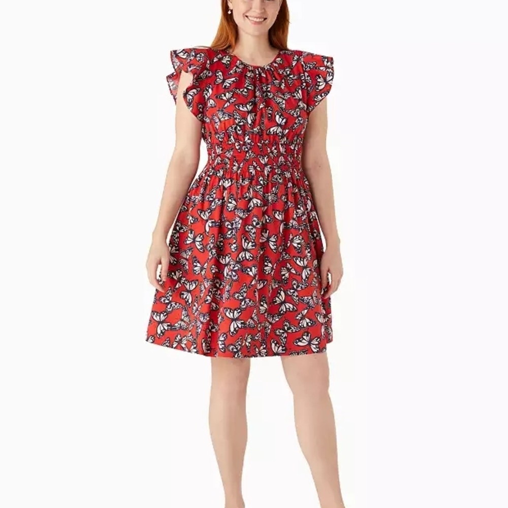 Floral Red Women's Dress